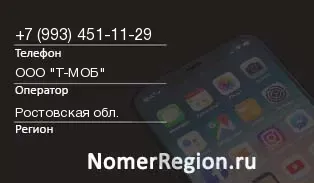 Кто звонил с 9934511129 - регион и оператор